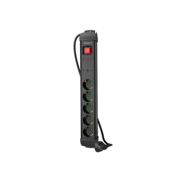 Listwa zasilająca Lanberg SP1 1.5m 5x 230V Schuko czarna