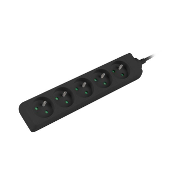 Listwa przedłużacz Lanberg 3m czarna 5x 230V PL, kabel wykonany z pełnej miedzi