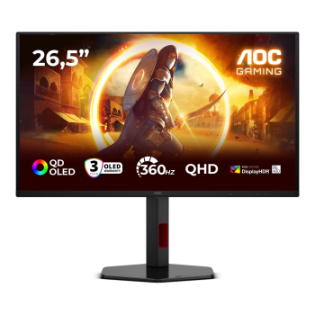 Monitor AOC 26,5" Q27G4SDR QD-OLED QHD 360Hz 2xHDMI DP HUB
