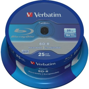 Płyty BD-R Verbatim 25 GB SL Datalife Cake 25