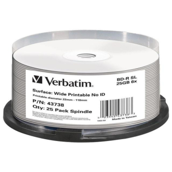 Płyty BD-R Verbatim 25GB X6 DL+ printable NO ID (Cake 25)