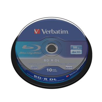 Płyty BD-R Verbatim 50 GB SL DataLife Cake 10