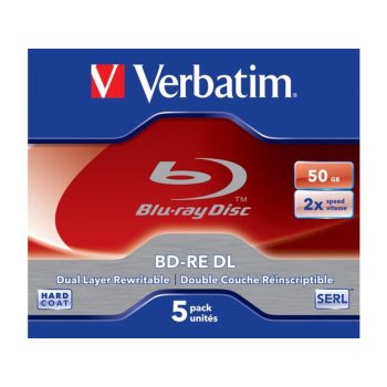 Płyty BD-RE DL Verbatim 2x 50GB (Jewel Case 5) Blu-Ray