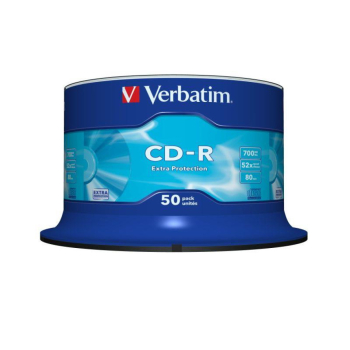 Płyty CD-R Verbatim 52x 700MB (Cake 50) EXTRA PROTECTION