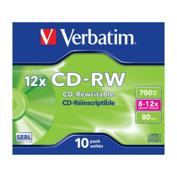 Płyty CD-RW Verbatim 700MB Scratch Resistant X12 (10 Jewel Case)