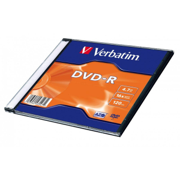 Płyta DVD-R Verbatim 16X 4.7GB (Slim 1) MATT SILVER