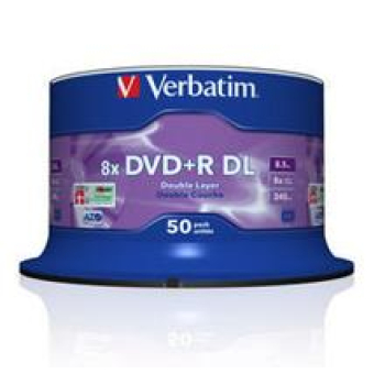 Płyty DVD+R Verbatim 8x 8,5GB  Cake 50 szt DL
