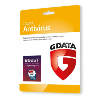 Oprogramowanie G DATA Antivirus 3PC 1rok karta-klucz