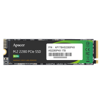 Dysk SSD Apacer AS2280P4X 1TB M.2 2280 PCIe NVMe Gen3 x4 (2100/1700 MB/s)