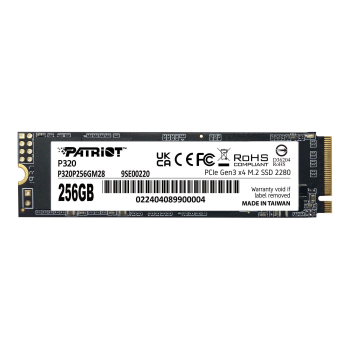 Dysk SSD Patriot P320 256GB M.2 2280 PCIe Gen3 x4 NVMe (2200/1200 MB/s)