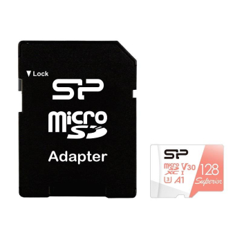 Karta pamięci Silicon Power microSDXC Superior 128GB V30 UHS-1 U3 A1 + ADAPTER
