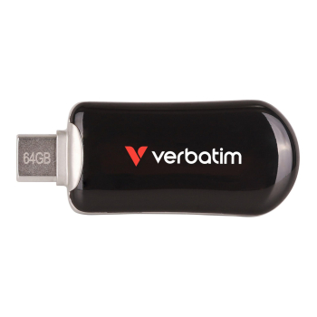 Pendrive Verbatim Plectra 64GB USB-C 3.0 Black