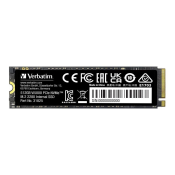 Dysk SSD Verbatim Vi5000 512GB M.2 2280 PCIe Gen4 NVME (5000/2500 MB/s)