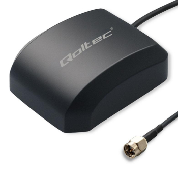 Antena GPS Qoltec GLONASS z podstawą magnetyczną | dookólna | 28dBi | SMA