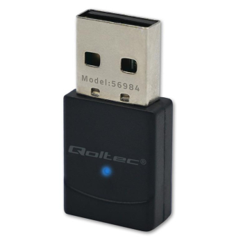 Adapter Wi-Fi Qoltec Bezprzewodowy | Standard AX | Bluetooth 5.4 | USB | 900Mbps