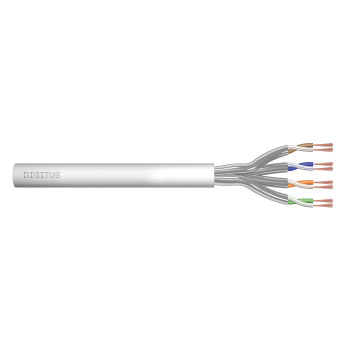 Kabel teleinformatyczny patchcordowy DIGITUS kat.6A, U/FTP, linka, AWG 27/7, LSOH, 305m, szary, karton