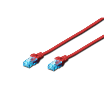 Patchcord DIGITUS UTP kat. 5e 2m PVC czerwony