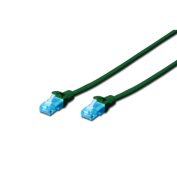 Patchcord DIGITUS UTP kat. 5e 0,5m PVC zielony
