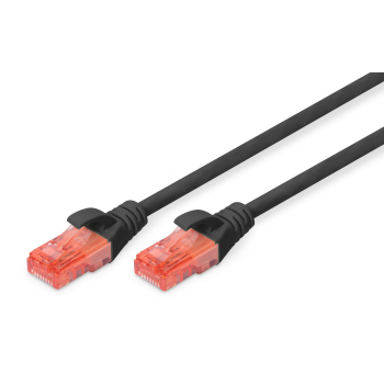 Patchcord DIGITUS UTP kat. 6 1m PVC czarny