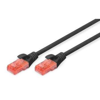 Patchcord DIGITUS UTP kat. 6 0,5m PVC czarny