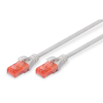 Patchcord DIGITUS UTP kat. 6 0,25m PVC szary