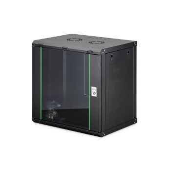 Szafa sieciowa wisząca jednosekcyjna DIGITUS Dynamic 19" 12U, 600x450, drzwi szyba, czarny, niezmontowana, 60kg