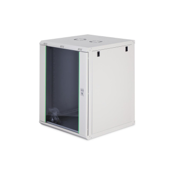 Szafa sieciowa wisząca jednosekcyjna DIGITUS Dynamic 19" 16U, 600x600, drzwi szyba, szary, niezmontowana, 60kg