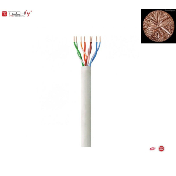 Kabel instalacyjny 100% miedź Intellinet skrętka Cat5e UTP drut, 305m biały