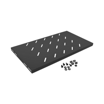 Półka do szaf 19" 450mm czarna Lanberg (1U/486x270mm udźwig do 120kg, montaż 4-punktowy)