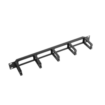 Organizer kabli Lanberg AK-1202-B 19" 1U z 5 plastikowymi uchwytami - typ B czarny