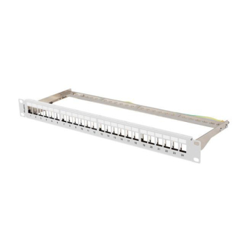 Patch panel pusty Lanberg PPKS-0924-S 24 port 1U 19" do modułów keystone szary