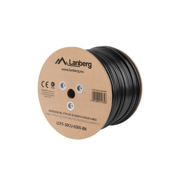 Kabel FTP Lanberg kat. 5e 305m drut CU outdoor żelowany