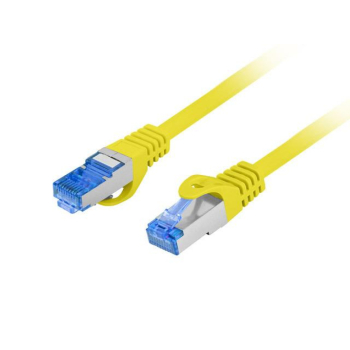 Patchcord Lanberg S/FTP kat.6A 0,25m LSZH CCA fluke passed żółty