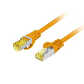 Patchcord Lanberg S/FTP kat.6A 2m LSZH CU fluke passed pomarańczowy