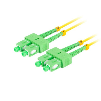 Patchcord światłowodowy Lanberg SM SC/APC-SC/APC DUPLEX 3.0mm LSZH G657A1 5m żółty