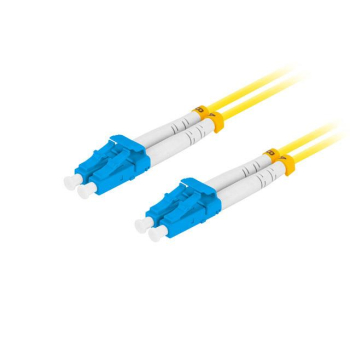Patchcord światłowodowy Lanberg SM LC/UPC-LC/UPC DUPLEX 3.0mm LSZH G657A1 1m żółty