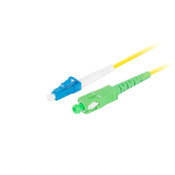 Patchcord światłowodowy Lanberg SM LC/UPC-SC/APC SIMPLEX 3.0MM LSZH G657A1 1m żółty