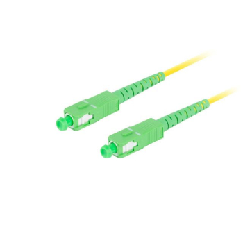 Patchcord światłowodowy Lanberg SM SC/APC-SC/APC SIMPLEX 3.0MM LSZH G657A1 0.5m żółty