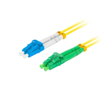 Patchcord światłowodowy Lanberg SM LC/APC-LC/UPC DUPLEX 3.0MM LSZH G657A1 1m żółty