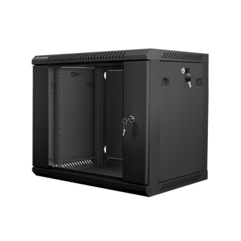 Szafa instalacyjna Rack wisząca 19" 9U 600x450 czarna Lanberg (flat pack)