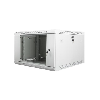 Szafa instalacyjna Rack wisząca 19" 6U 600x450 szara Lanberg (flat pack)