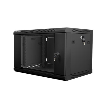 Szafa instalacyjna Rack wisząca 19" 6U 600x450 czarna Lanberg (flat pack)
