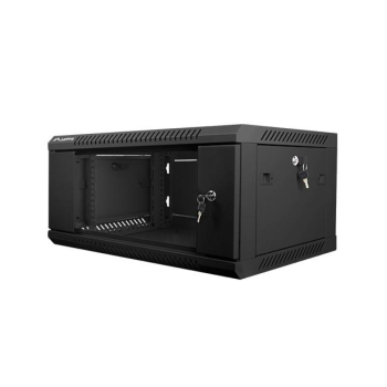 Szafa instalacyjna Rack wisząca 19" 4U 600x450 czarna Lanberg (flat pack)