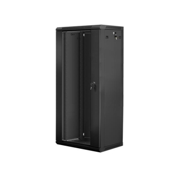 Szafa instalacyjna Rack wisząca 19" 27U 600x450 czarna Lanberg (flat pack)
