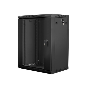 Szafa instalacyjna Rack wisząca 19" 15U 600x450 czarna Lanberg (flat pack)