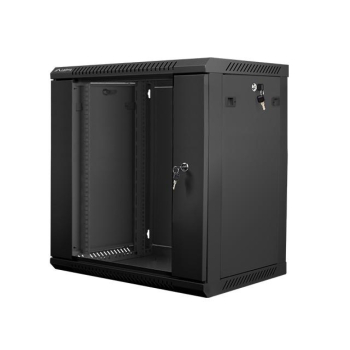 Szafa instalacyjna Rack wisząca 19" 12U 600x450 czarna Lanberg (flat pack)