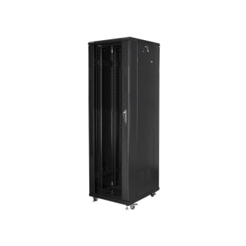 Szafa instalacyjna Rack stojąca 19" 42U 600x800 czarna Lanberg (flat pack)