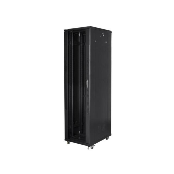 Szafa instalacyjna Rack stojąca 19" 37U 800x800 Drzwi Szklane czarna Lanberg (flat pack)