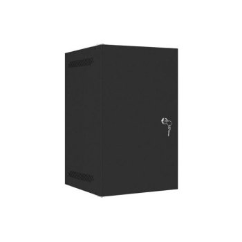 Szafa instalacyjna Rack wisząca 10" 9U 280x310mm czarna Lanberg (flat pack) drzwi metalowe