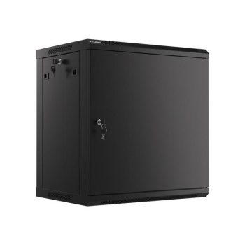 Szafa instalacyjna Rack wisząca 19" 12U 600x450 czarna drzwi metalowe Lanberg (flat pack)
